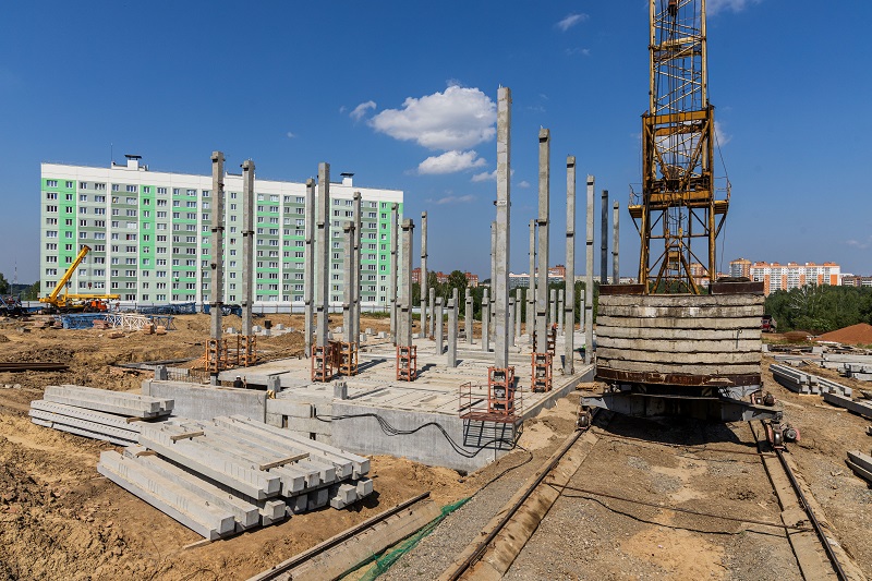 Строительство школы по улице Андрея Крячкова в Томске