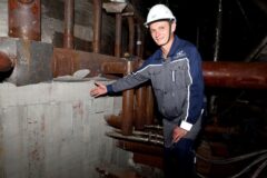 Бетонирование внутренней полости корпуса реактора БРЕСТ-ОД-300